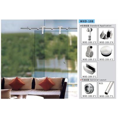 China Bathroom Sliding Door System 108, Stainless Steel 304, Satin MIrror, glass sliding door for sale