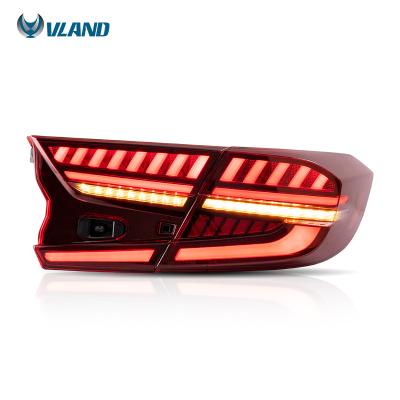 China VLAND Waterproof Factory Wholesale Car Rear Lamp Sequential Tail Lamp Full Led Tail Lights 2018-2021 For Honda Accord 10th Taillights for sale