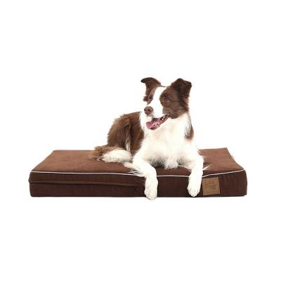 China Wholesale Laifug Orthopedic Travel Memory Foam Extra Large Dog Bed Pillow With Durable Water Proof Liner Removable Washable Cover for sale