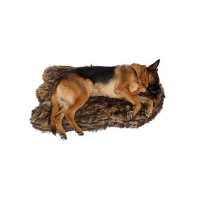 China Wholesale Laifug Large Travel Memory Foam Fur Dog Bed Pet Bed for sale