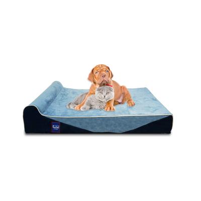 China Travel Laifug Medium Size China Orthopedic Luxury Waterproof Memory Foam Dog Pet Bed For Sale for sale