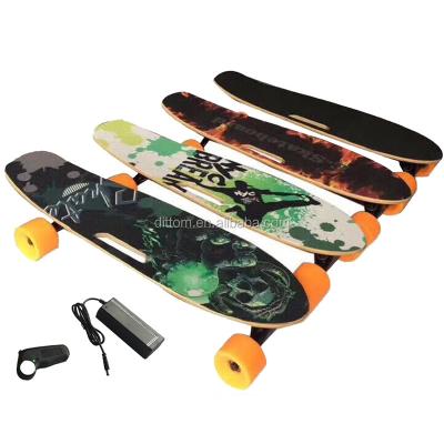 China 24V 4.4AH Rc (15km/h) 72mm Electric Skateboard 29inch 2.4G Sport Board for sale