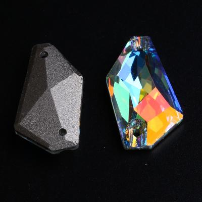 China Flatback WHATSTONE 13*23mm K9 Rhinestone Rhombus Loose Sewing Flat Back On Stone Bead For Clothing Decoration for sale