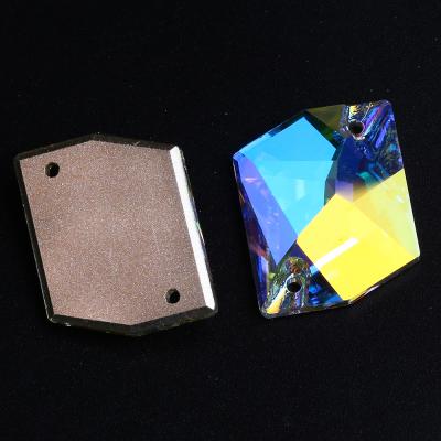 China Flatback WHATSTONE Anomaly Shape K9 10*12mm 11*14mm Glass For Sew On Rhinestone Rhinestone For Sew On Clothes for sale