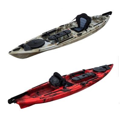 China 3.66m Single Sit On Fishing Kayak With Pedals Ocean Water Rowing Boats Mirage Propel 12 Paddle Boat for sale