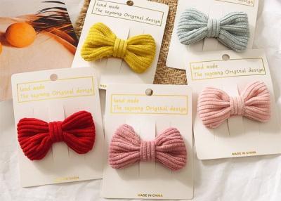 China Kids girls candy colored DIY INS BB clip bobby pins Cute knotted fabric hair accessories OEM logo for sale