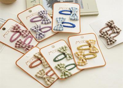China Fabric bow plaid hairpin accessories DIY INS girls baby women's BB hairpin spot wholesale for sale