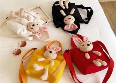 China Children cute lovely rabbit canvas cartoon crossbody bag fashion personality girls baby accessories logo bag for sale