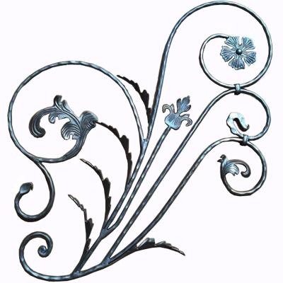 China Wrought Iron Rosettes / Steel Panel / Decorative Wrought iron flower for sale