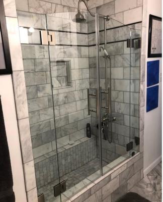 China 5/6/8mm Thickness Tempered Glass For Frameless Shower Room Door With Related Hardware Accessories for sale