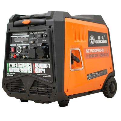 China Generador portátil de gasolina de 230 V de tensión nominal SE7500PRO-C para necesidades de energía al aire libre en venta