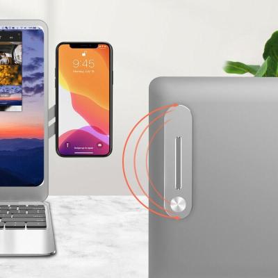 China Universal Adjustable Laptop Cell Phone Stand Side Mount Screen Magnetic Laptop Magnetic Safe Phone Holder Support with Computer for sale