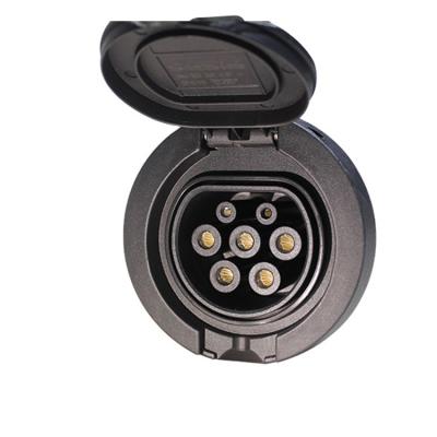 China Type - 2 Plug IEC 62196 16A 32A 3 Phase Type - 2 evse Charging Plug IEC 62196-2 Female Plug For Stack Side for sale