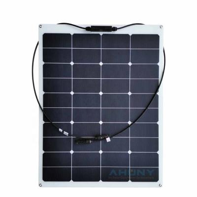 Chine Panneau solaire à film mince ETFE pliable Semi-flexible 12v 75 Watt résistant à l'eau Panneau solaire monocristallin fournisseur à vendre