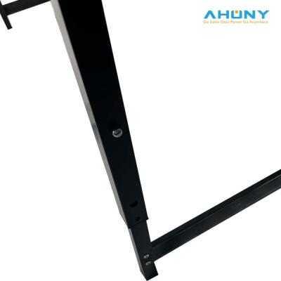 China In Stock Hot-selling Black Smart 65w Foldable Solar Table for Outdoor Camping Solar Charged Picnic Table Desk for sale