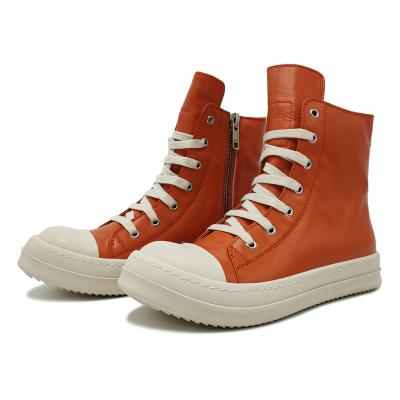 China 2022 New Amazon Fashion EVERGREEN Men Sneakers Lace Up Casual Sports Full Leather Thick Stepped Unique Leather Casual Shoes Women's Shoes for sale