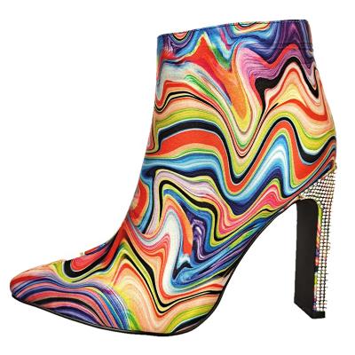 China Other Multi Color Womens High Heel Ankle Boots for sale