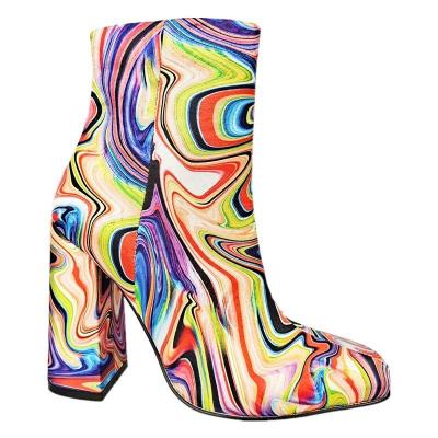 China Other Multi Color Womens High Heel Ankle Boots for sale