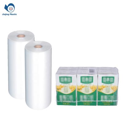 China Excellent Packaging Shrink Performance Milk Cartons And Drinks Cartons PE Shrink Wrap Film Plastic Packaging Roll for sale
