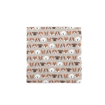 China Fashion Customized Cotton Towels With High Quality Fabric Digital Printing Handkerchiefs With Cartoon Dog Pattern for sale
