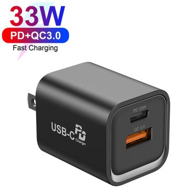 China Mobile Phone GaN Tech 33W USB C Fast Wall Charger Compatible with iPhone 13 Mini Pro Max/12/mini/pro max for Samsung Xiaomi etc. for sale