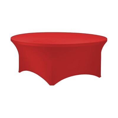 Chine 6ft Disposable Stretch Table Cloth Round Table Cloths Fitted Round Spandex Table Cover For Banquet à vendre