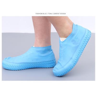 China Lightweight Custom Printed Rain Boots Cover For Men Women Rain Waterproof Rubber Elastic Washable Shoe Cover for sale