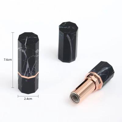 China Container Custom 3G Empty Beveled Mouth Lipstick Tube With Rubber Seal Screw Closure Plastic for sale
