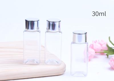 Cina Chiari contenitori cosmetici di plastica, bottiglie di plastica quadrate con i coperchi di alluminio in vendita