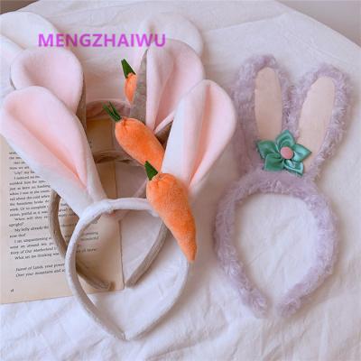 China Best Selling Headband South Korea Hot Selling Headbands For Girls Hair Accessories Cute Plush Rabbit Ears Party Makeup Headband for sale