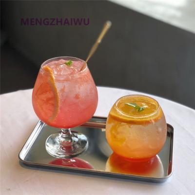 China Hotel and restaurant supplies cute big belly cups coffee soda milk tea juice dessert cups KOREAN glass glass for sale
