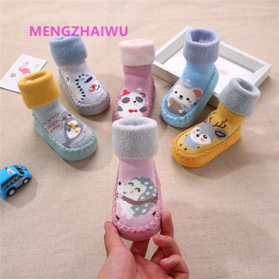 China Saudi Arabia Antibacterial Best Selling Non-slip Floor Socks Baby Toddler Kids Cute Children Winter Socks Cartoon Infant Clothing for sale