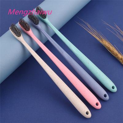 China Hot Selling Tableware Saudi Arabia Best Selling Beauty And Personal-Care Oral Hygiene With Custom Logo Wheat Straw Soft Fur Toothbrush Adult for sale