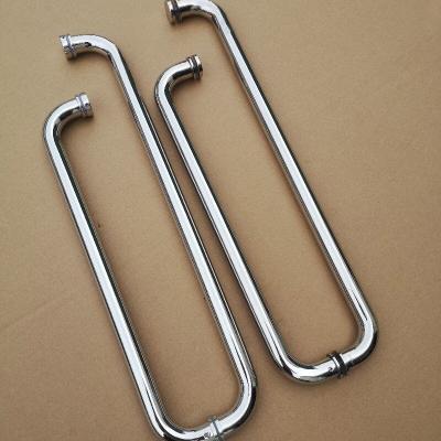 China Modern Design Stainless Steel Shower Accessory Glass Door Handle for sale