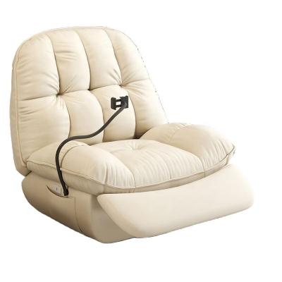 China SMART 2023 GetGold luxury modern living room electric single sofa lazy cabin leather sofa chair for sale