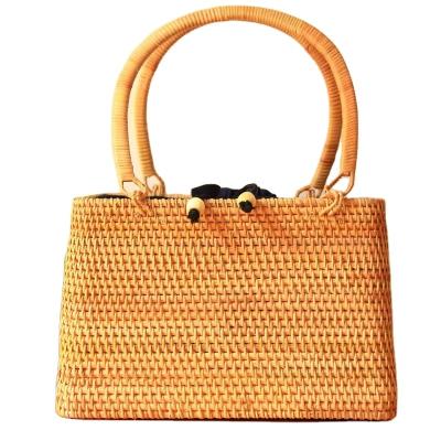 China Sustainable New Arrival Fashion Design Eco-friendly Handmade rattan bags handbags for Shopping for sale