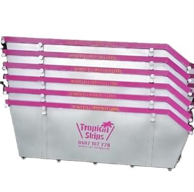 China Construction works galvanized sheet waste skip bin for sale