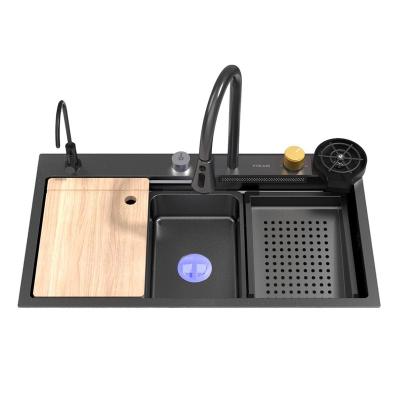 China With Faucet customized dish washing handmade 304 stainless steel large single kitchen sink for sale