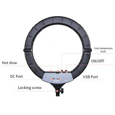 China ABS+Aluminum 18 Inch Foldable Ring Light with Remote Control Phone Holder for Beauty Salon Photo Studio Live Light for sale