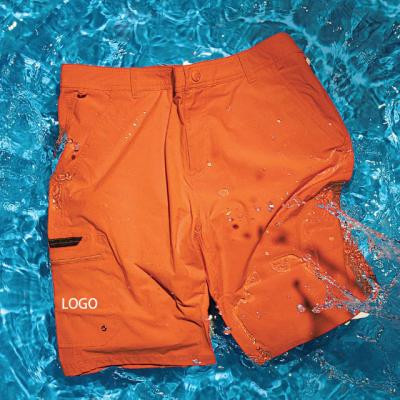 China Anti-Wrinkle Mens Designer Nylon Custom Swimming Board Knee Length Outdoor Quick Dry Swim Shorts With Pocket Waterproof Surfcasting Fishing Shorts for sale