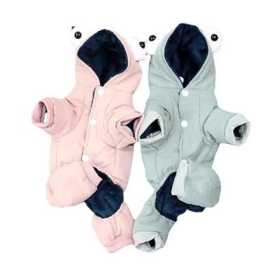 China Sustainable Trending Products Comfort Latest Fancy Designing Cotton Big Eye Coat Clothes Dog Coats Pet Clothes for sale