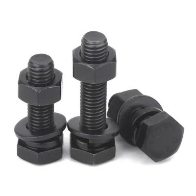 中国 40Cr オーダーメイドヘックスボルトとナッツ グレード 4.8/8.8/10.9/12.9 熱付黒 販売のため
