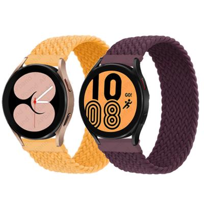 China Breathable Braided Solo Loop For Samsung Galaxy Watch 4/classic strap 46mm/42mm/active 2/Gear S3 bracelet 20mm/22mm galaxy watch 3 band for sale