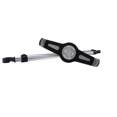 China Universal Adjustable Angle PC Tablet Holder Car Headrest Seat Cradle 360 Degree Rotatable Mount Between Two Seats for sale
