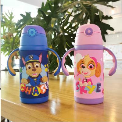 China 316 Cartoon Viable Creative Kids Insulation Cup Cute Kindergarten Baby Bounce Cover Double-Use Drinks Cup With Double Ears for sale