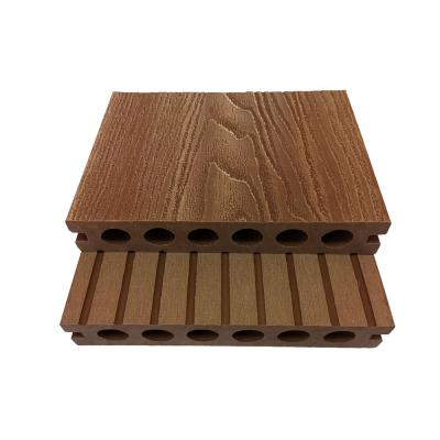 China Modern Wooden Plastic Composite Decking 140*25mm Deep Embossed 3D Surface for sale