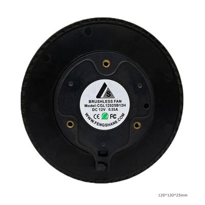 China Hotels DC Centrifugal Fan 24v 48v High Speed 12025 Double-ball 3500rpm Bearing General Centrifugal Fan for sale