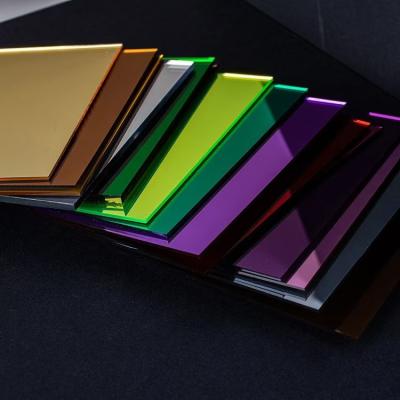 China folha acrílica do espelho da folha plástica do espelho do perspex da cor de 1mm para a decoração à venda