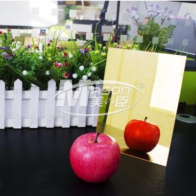 China Gold Silver One Side PMMA Mirror Acrylic Sheet 4X6 Ft 4x8 Ft 1.5mm 3mm for sale