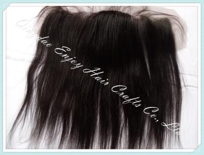 China Peruvian virgin remy hair silk lace frontal 13''x4'' ,natural color straight 10''-24''. for sale